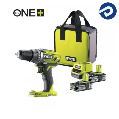 Ryobi aku buš-odvijač R18DD3-225S(18V ONE+,2×2,5Ah)