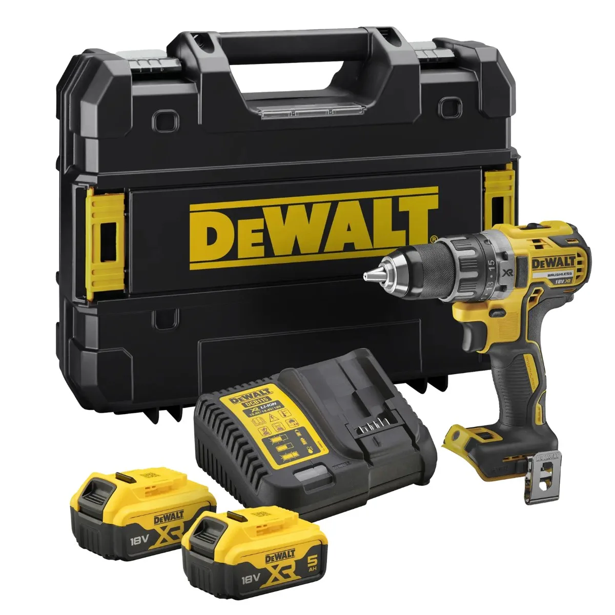 DeWalt aku bušilica-odvijač DCD791P2 18 V XR — 70 Nm, 2 × 5,0 Ah, kovčeg