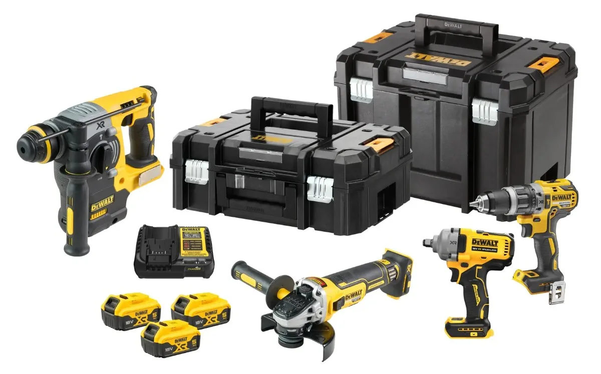 DeWalt aku set DCK428P3T 18 V — DCD796 + DCF891 + DCG405 + DCH273, 3 × 5,0 Ah