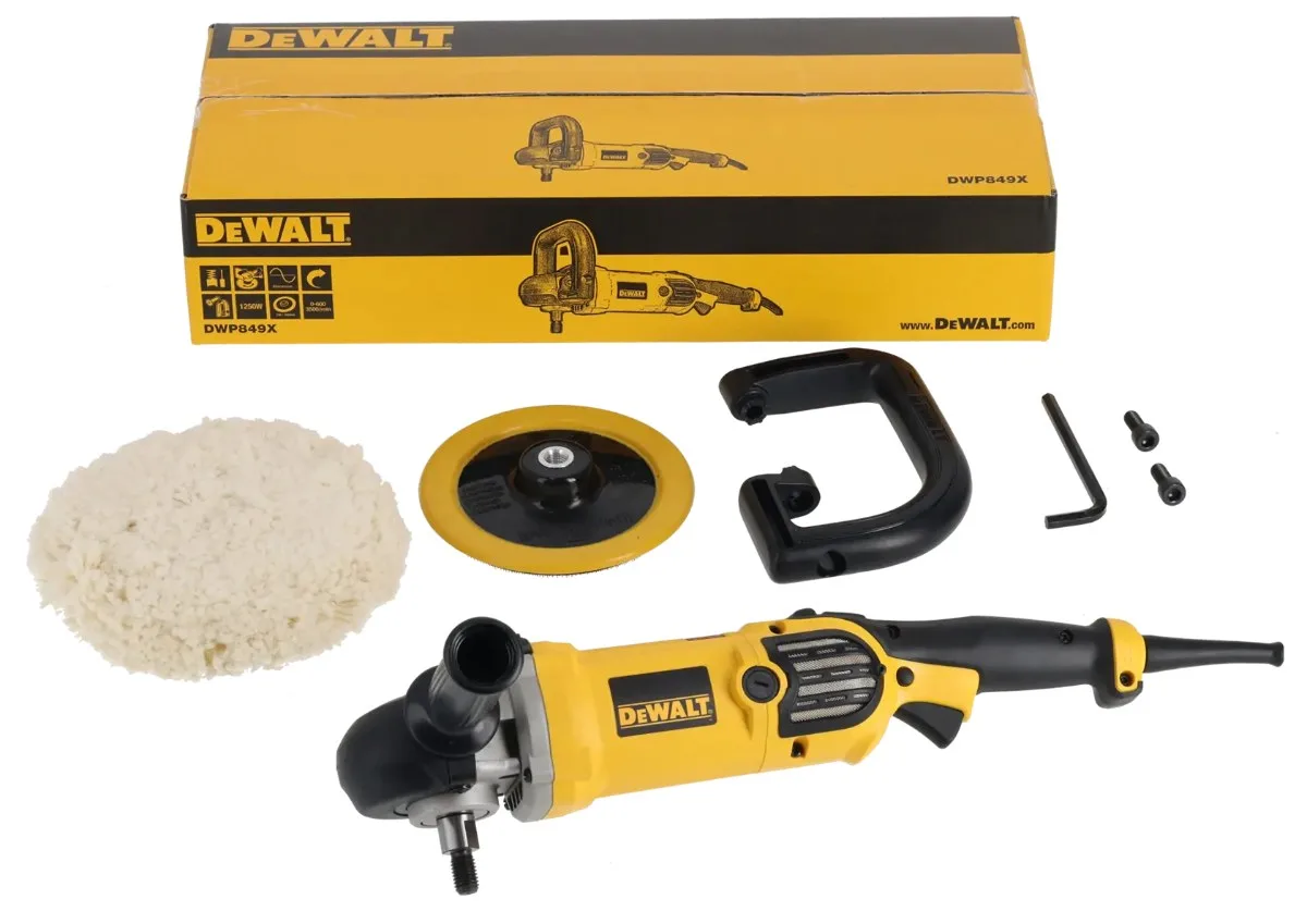 DeWalt polirka DWP849X — 1250 W, 180 mm
