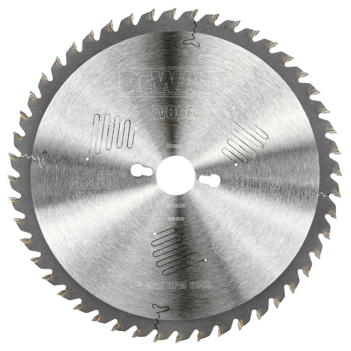 DeWalt list kružne pile DT4324 EXTREME — 260 × 30 mm, 48 zubi, za drvo, univerzalni i poprečni rezovi