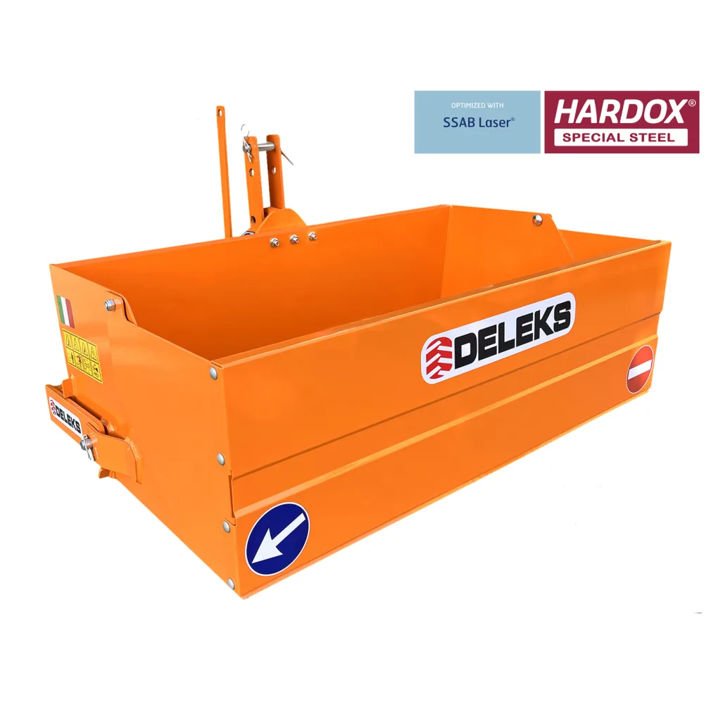 Transportni sanduk za traktor DELEKS BUCKET140 – 140 cm, ručno ili hidraulično istresanje