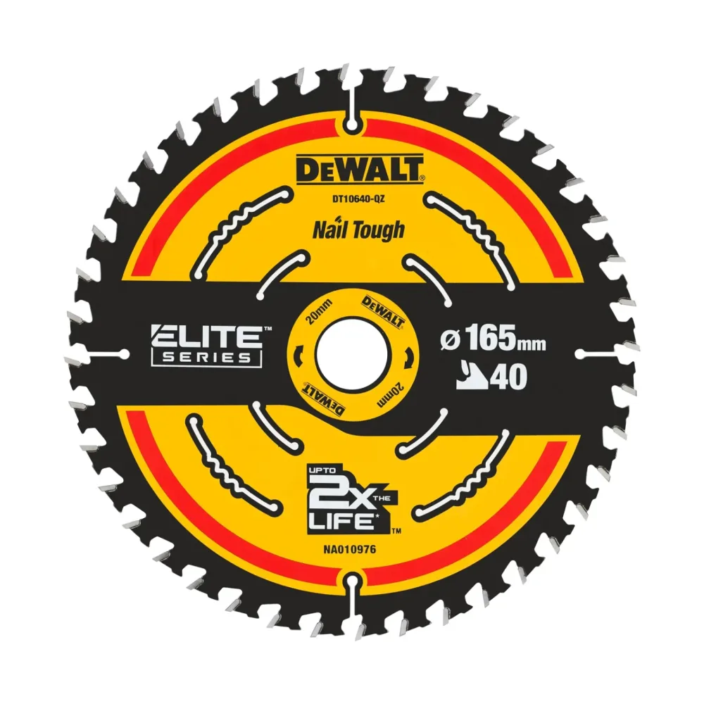 DeWalt list kružne pile DT10640 EXTREME — 165 × 20 mm, 40 zuba