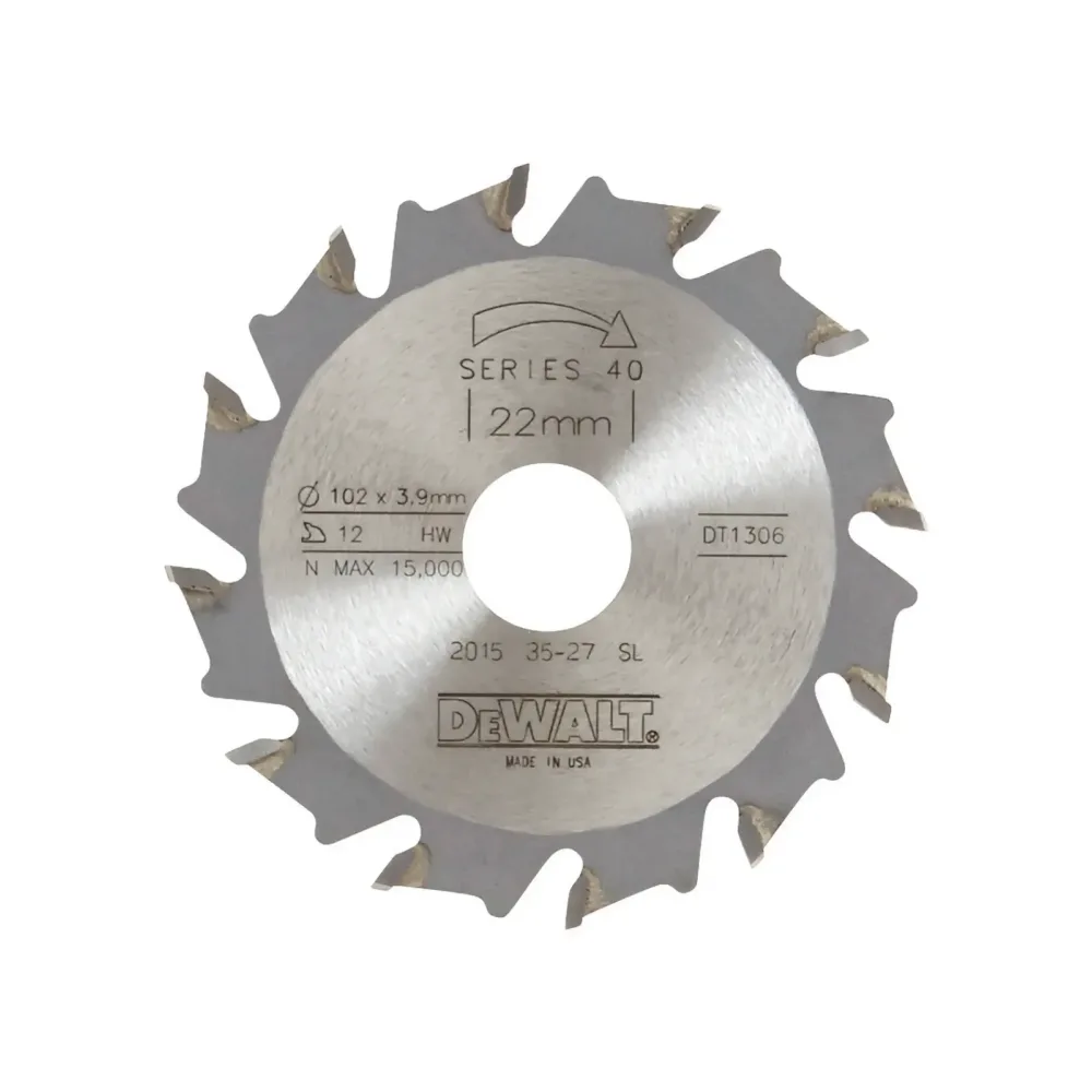 DeWalt glodalo DT1306 za glodalicu za utore DW682 — 102 × 22 mm, 12 zuba