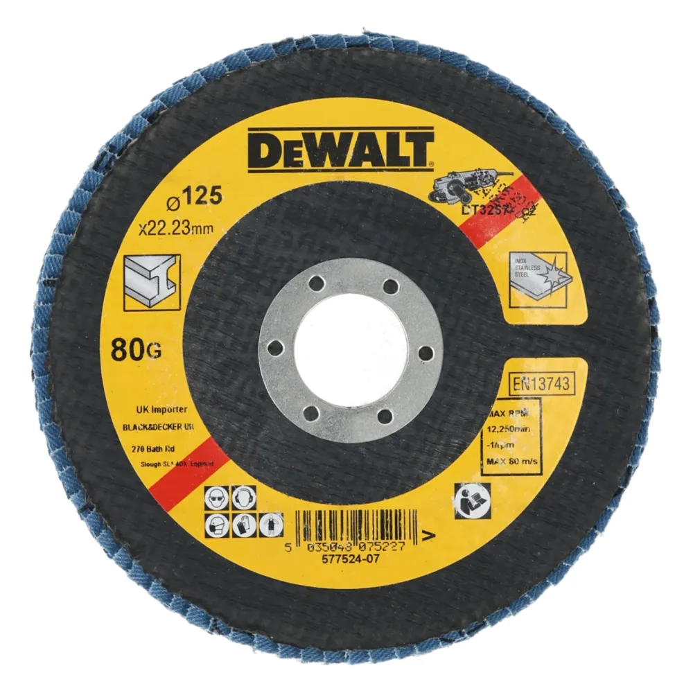 DeWalt lamelna brusna ploča DT3267 Standard — 125 mm, granulacija 80, kosa