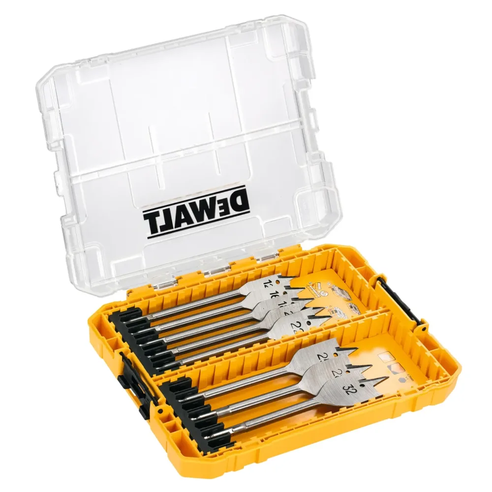 DeWalt set plosnatih svrdala DT70750 u kutiji ToughCase — 8 kom, 12–32 mm