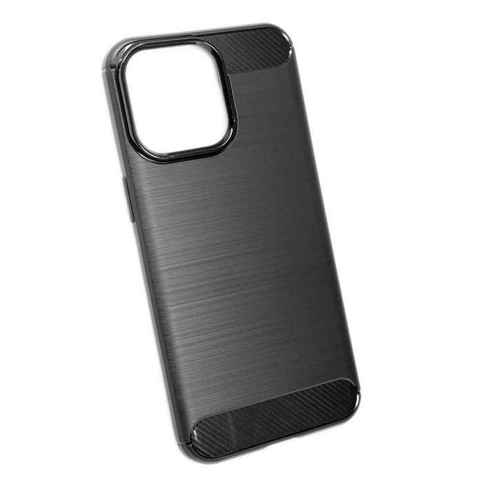 Maskica +CLASS TPU karbon mat za iPhone 15 Pro Max crna