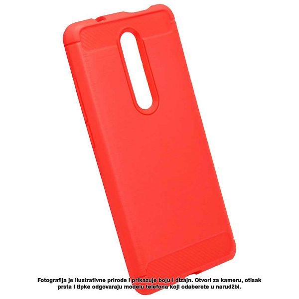 Maskica +CLASS TPU karbon mat za Samsung Note 20 crvena