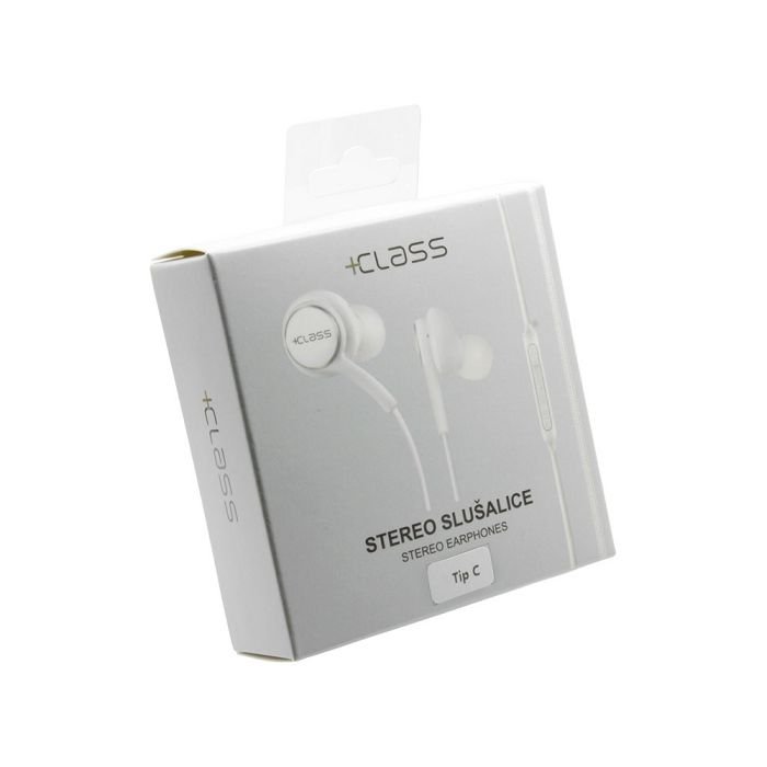 Hands free +CLASS univerzalne tip C audio bijele