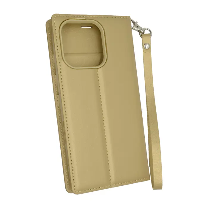 Torbica hanman Flip H za iPhone 16 Pro magnet zlatna