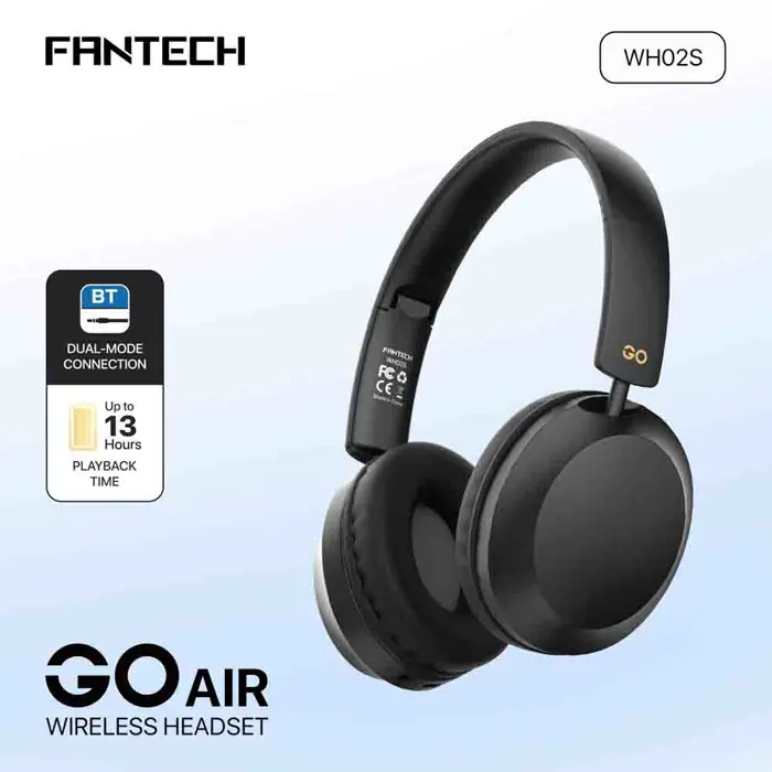 Bluetooth stereo slušalice Fantech BT5.4 3,5mm + tip C go Air WH02S crne