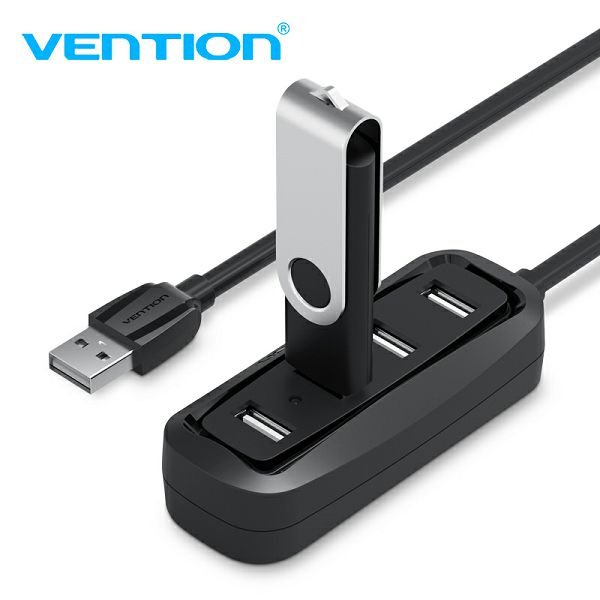 Hub USB 4*USB 2.0 Vention 0.5 m VAS-J43-B050 crni