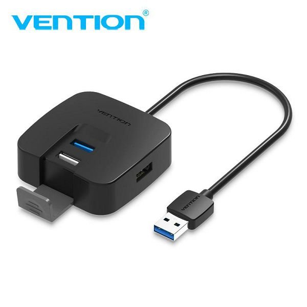 Hub USB na USB 3.0 + 3*USB 2.0 + mikro Vention 0.5 m chabd crni
