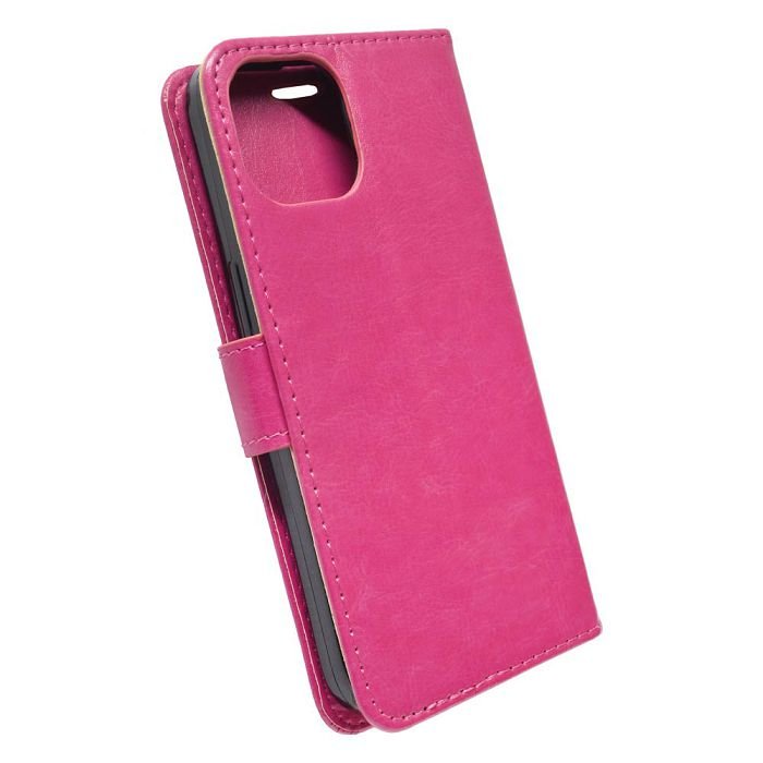 Torbica +CLASS Flip H leather za iPhone 14 roza