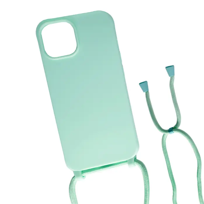 Maskica +CLASS silicone s uzicom za iPhone 14 zelena