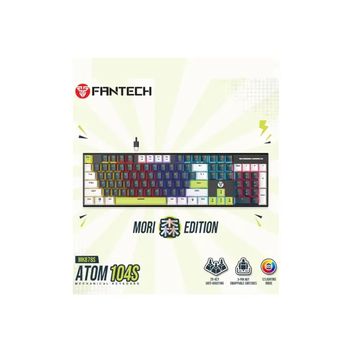 Tipkovnica gaming žična mehanička Fantech atom 104S rosie sw. MK878S plava