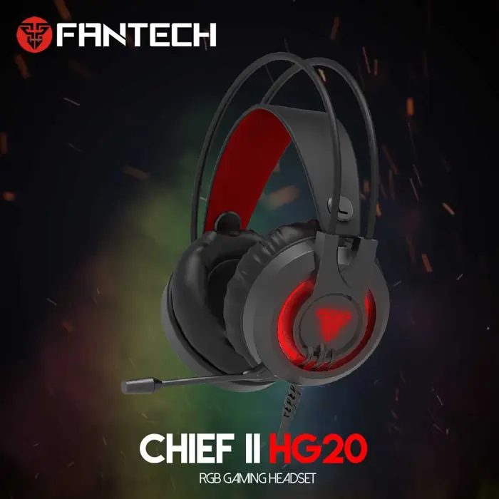 Slušalice žične gaming Fantech 2*3.5 mm + USB + mikrofon chef II HG20