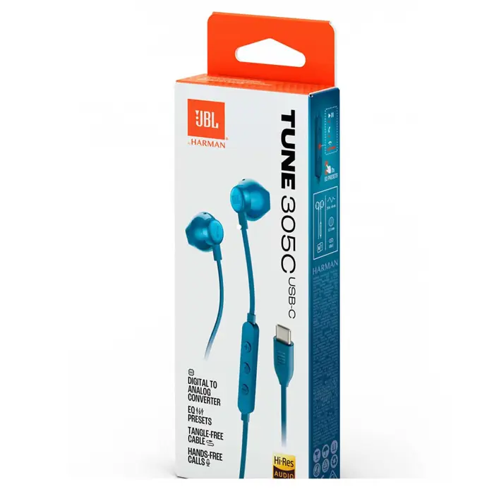 Slušalice JBL hands-free T110 3.5 mm plave blister