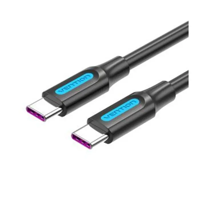 Kabel USB-C 2.0 muški na USB-C muški 5A Vention 1.5 m tsabg crni