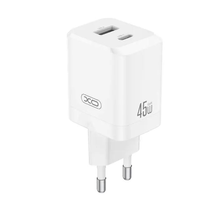 Kućni punjač XO CE36 45W gan fast 1*USB-C 45W 1* USB-A 18W bijeli