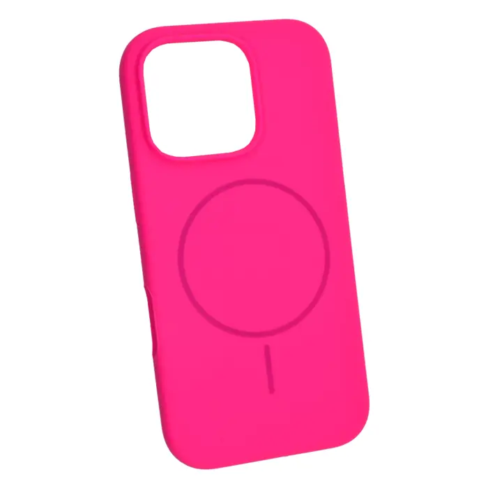 Maskica +CLASS MagSafe silicone za iPhone 16 Pro žarko roza