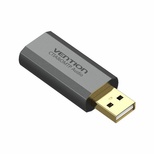 USB zvučna kartica 2.0 vanjska USB na 3.5 mm Vention VAB-S19-H siva