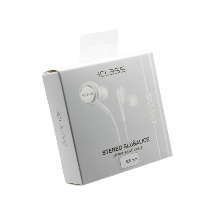 Hands free +CLASS univerzalne 3.5 mm bijele